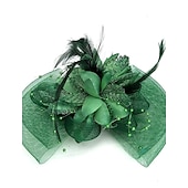 preiswerte Faszinator-Fascinator Hüte Kopfbedeckung Netz Teeparty Pferderennen Ladies Day Melbourne Cup Handgemacht mit floralem Kopfschmuck Kopfbedeckung Kleid zum Beeindrucken Renntag Kleid