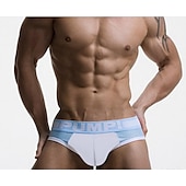 cheap Men&#039;s Briefs Underwear-Men&#039;s 1pack Seamless Panty Stripe N / A Solid Colored Normal Light Blue White