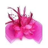 preiswerte Faszinator-Fascinator Hüte Kopfbedeckung Netz Teeparty Pferderennen Ladies Day Melbourne Cup Handgemacht mit floralem Kopfschmuck Kopfbedeckung Kleid zum Beeindrucken Renntag Kleid