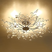 economico Lampade da soffitto-Lampadario led 5 luci 78 cm plafoniera da incasso luci metallo cromato 110-120v 220-240v/ce design floreale certificato