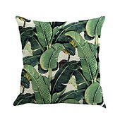 baratos estilo floral e plantas-conjunto clássico de 6 fronha de algodão / capa de almofada, novidade botânica clássica retro tradicional / clássica almofada de linho falso para sofá sofá-cama poltrona verde