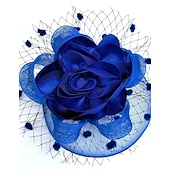cheap Fascinators-Net Fascinators Kentucky Derby Hat/ Headwear with Floral 1PC Special Occasion / Horse Race / Ladies Day Headpiece