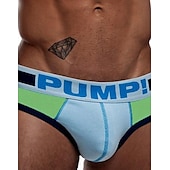 cheap Men&#039;s Briefs Underwear-Men&#039;s 1pack Seamless Panty Stripe N / A Solid Colored Normal Light Blue White