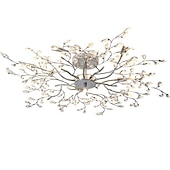 economico Lampade da soffitto-Lampadario led 5 luci 78 cm plafoniera da incasso luci metallo cromato 110-120v 220-240v/ce design floreale certificato