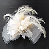 preiswerte Faszinator-Fascinator Hüte Kopfbedeckung Netz Teeparty Pferderennen Ladies Day Melbourne Cup Handgemacht mit floralem Kopfschmuck Kopfbedeckung Kleid zum Beeindrucken Renntag Kleid
