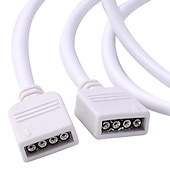 billige Lampesokler og kontakter-2 stk 4 pins rgb skjøtekabel led strip light diy koblingskabel for smd 5050 3528 2835 rgb 2m 6.6ft