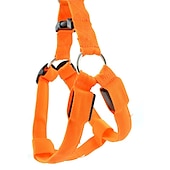お買い得  犬用首輪＆ハーネス＆リード-犬 ハーネス LEDライト 安全用具 ソリッド