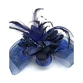 preiswerte Faszinator-Fascinator Hüte Kopfbedeckung Netz Teeparty Pferderennen Ladies Day Melbourne Cup Handgemacht mit floralem Kopfschmuck Kopfbedeckung Kleid zum Beeindrucken Renntag Kleid