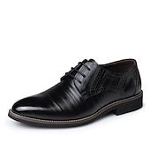 abordables Officiel-Homme Oxfords Chaussures derby Chaussures habillées Entreprise Classique du quotidien Bureau et carrière Soirée &amp; Evénement Cuir Preuve de l&#039;usure Lacet Noir Jaune Bleu Printemps Automne