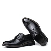 abordables Officiel-Homme Oxfords Chaussures derby Chaussures habillées Entreprise Classique du quotidien Bureau et carrière Soirée &amp; Evénement Cuir Preuve de l&#039;usure Lacet Noir Jaune Bleu Printemps Automne