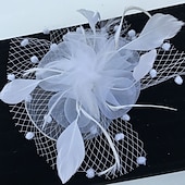 お買い得  ファシネーター-フェザー / ネットファシネーター ケンタッキーダービーハット / 鳥かごベール 1 枚付き 結婚式 / パーティー / イブニング / レディースデー ヘッドピース