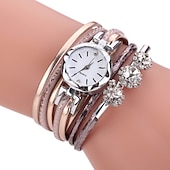 abordables Montres à quartz-Montre Montres à quartz pour Femme Analogique Quartz Mode mode Luxe Décontractées bling Strass bracelet Alliage Cuir PU