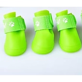 preiswerte Stiefel &amp; Pfotenschutz-Hunde Pelzige Kleintiere N / A Schuhe und Stiefel Wasserdicht Einfarbig Für Haustiere PU-Leder Rutschfest Purpur