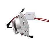 preiswerte LED Einbauleuchten-10 Stück 3 W 300 lm 3 LED-Perlen Leicht zu installieren Einbaulampe Deckenleuchten Warmweiß Kühles Weiß 85-265 V kommerziell Zuhause / Büro Wohn- / Esszimmer / RoHs / ASTM