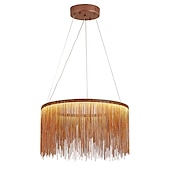 billiga Cirkeldesign-1-ljus 50 cm led taklampa designers ljuskrona guld lyx metall trumma krom modern samtida 110-120v 220-240v