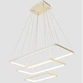 Недорогие Кольцо и Круглый Дизайн-Подвесной светильник с регулируемой яркостью 80 см, светодиодный светильник геометрической формы, линейный, для гостиной, столовой, 110-120 В / 220-240 В