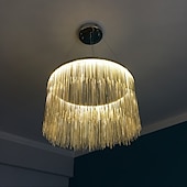 billiga Cirkeldesign-1-ljus 50 cm led taklampa designers ljuskrona guld lyx metall trumma krom modern samtida 110-120v 220-240v