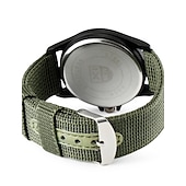 cheap Quartz Watches-Quartz Watch for Men Analog Quartz Canvas Strap Watches Men Casual Auto Date Quartz Watch Military Army Green Watch Simple Analog Sport Man Wrist Watch