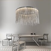 billiga Cirkeldesign-1-ljus 50 cm led taklampa designers ljuskrona guld lyx metall trumma krom modern samtida 110-120v 220-240v