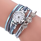 abordables Montres à quartz-Montre Montres à quartz pour Femme Analogique Quartz Mode mode Luxe Décontractées bling Strass bracelet Alliage Cuir PU
