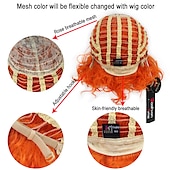 baratos Perucas de festa-Peruca de Cosplay Peruca Sintética Peruca de Cosplay Lisa Cacheada Yaki Bob com Franjas Peruca Curta Branco Sintético Cabelo Branco Perucas de Halloween Femininas