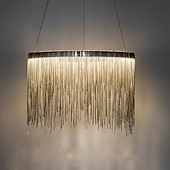 billiga Cirkeldesign-1-ljus 50 cm led taklampa designers ljuskrona guld lyx metall trumma krom modern samtida 110-120v 220-240v