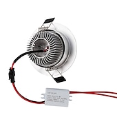 preiswerte LED Einbauleuchten-10 Stück 3 W 300 lm 3 LED-Perlen Leicht zu installieren Einbaulampe Deckenleuchten Warmweiß Kühles Weiß 85-265 V kommerziell Zuhause / Büro Wohn- / Esszimmer / RoHs / ASTM