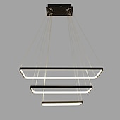 Недорогие Кольцо и Круглый Дизайн-Подвесной светильник с регулируемой яркостью 80 см, светодиодный светильник геометрической формы, линейный, для гостиной, столовой, 110-120 В / 220-240 В