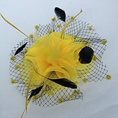 お買い得  ファシネーター-フェザー / ネットファシネーター ケンタッキーダービーハット / 鳥かごベール 1 枚付き 結婚式 / パーティー / イブニング / レディースデー ヘッドピース