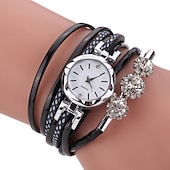 abordables Montres à quartz-Montre Montres à quartz pour Femme Analogique Quartz Mode mode Luxe Décontractées bling Strass bracelet Alliage Cuir PU