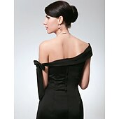 economico Matrimoni e cerimonie-A sirena Monospalla Lungo Raso Vestito con Fiocco (fiocchi) di TS Couture®