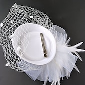 זול כובעים וקישוטי שיער-fascinators קנטאקי דרבי כובע כיסוי ראש נטו פילבוקס כובע חתונה אירוע מיוחד מרוץ סוסים גביע נשים יום מלבורן עם כיסוי ראש פרחוני