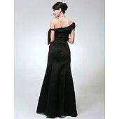 economico Matrimoni e cerimonie-A sirena Monospalla Lungo Raso Vestito con Fiocco (fiocchi) di TS Couture®