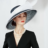 abordables Sombreros de fiesta-Sombrero Kentucky  Sombreros de lino con 1 pieza Boda  Fiesta  Noche  Carrera de caballos Accesorio vestido para impresionar Vestido de día de carrera