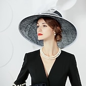 abordables Sombreros de fiesta-Sombrero Kentucky  Sombreros de lino con 1 pieza Boda  Fiesta  Noche  Carrera de caballos Accesorio vestido para impresionar Vestido de día de carrera
