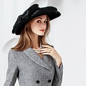 billige Partyhatter-kvinners bryllupsfest hatter elegant klassisk feminin stil ull silke hatter hodeplagg for teselskap dame dag hodeplagg hodeplagg