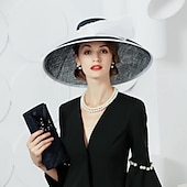 abordables Sombreros de fiesta-Sombrero Kentucky  Sombreros de lino con 1 pieza Boda  Fiesta  Noche  Carrera de caballos Accesorio vestido para impresionar Vestido de día de carrera