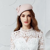 levne Party klobouky-Vlasové ozdoby Vlna Svatební Dostih Dámský den Melbourne Cup koktejl Elegantní S Čistá Barva Přílba Pokrývky Hlavy