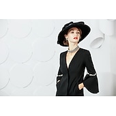 billige Partyhatter-kvinners bryllupsfest hatter elegant klassisk feminin stil ull silke hatter hodeplagg for teselskap dame dag hodeplagg hodeplagg
