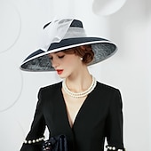 abordables Sombreros de fiesta-Sombrero Kentucky  Sombreros de lino con 1 pieza Boda  Fiesta  Noche  Carrera de caballos Accesorio vestido para impresionar Vestido de día de carrera