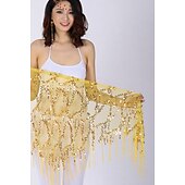 ieftine Ținute Dans din Buric-eșarfe de șold pentru dansul din buric performanță femei chinlon paiete șold eșarfă accesorii de petrecere