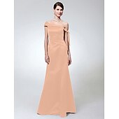 economico Matrimoni e cerimonie-A sirena Monospalla Lungo Raso Vestito con Fiocco (fiocchi) di TS Couture®