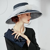 abordables Sombreros de fiesta-Sombrero Kentucky  Sombreros de lino con 1 pieza Boda  Fiesta  Noche  Carrera de caballos Accesorio vestido para impresionar Vestido de día de carrera