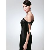 economico Matrimoni e cerimonie-A sirena Monospalla Lungo Raso Vestito con Fiocco (fiocchi) di TS Couture®