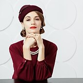 levne Party klobouky-Vlna / Hedvábí Klobouk Kentucky Derby / Klobouky s 1 Svatební / Večírek / Dostih Přílba