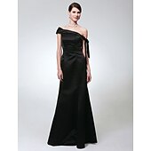 economico Matrimoni e cerimonie-A sirena Monospalla Lungo Raso Vestito con Fiocco (fiocchi) di TS Couture®