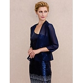 abordables enveloppes de mère-manteaux / vestes en mousseline de soie mariage gueat wraps / fête / soirée femmes wrap avec drapé / robe solide pour impressionner 2025