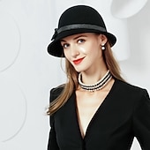 Недорогие Вечеринковые шляпы-Шерсть Кентукки дерби шляпа / Головные уборы с 1 Особые случаи / Вечеринка / ужин Заставка