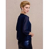 abordables enveloppes de mère-manteaux / vestes en mousseline de soie mariage gueat wraps / fête / soirée femmes wrap avec drapé / robe solide pour impressionner 2025