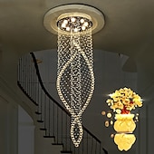 preiswerte Globus-Design-8-flammig 60 cm Liniendesign moderne Pendelleuchte Kristall Leuchtmittel inklusive Designer Kronleuchter Metall galvanisiert schick modern Wohnzimmer (Leuchtmittel nicht enthalten)